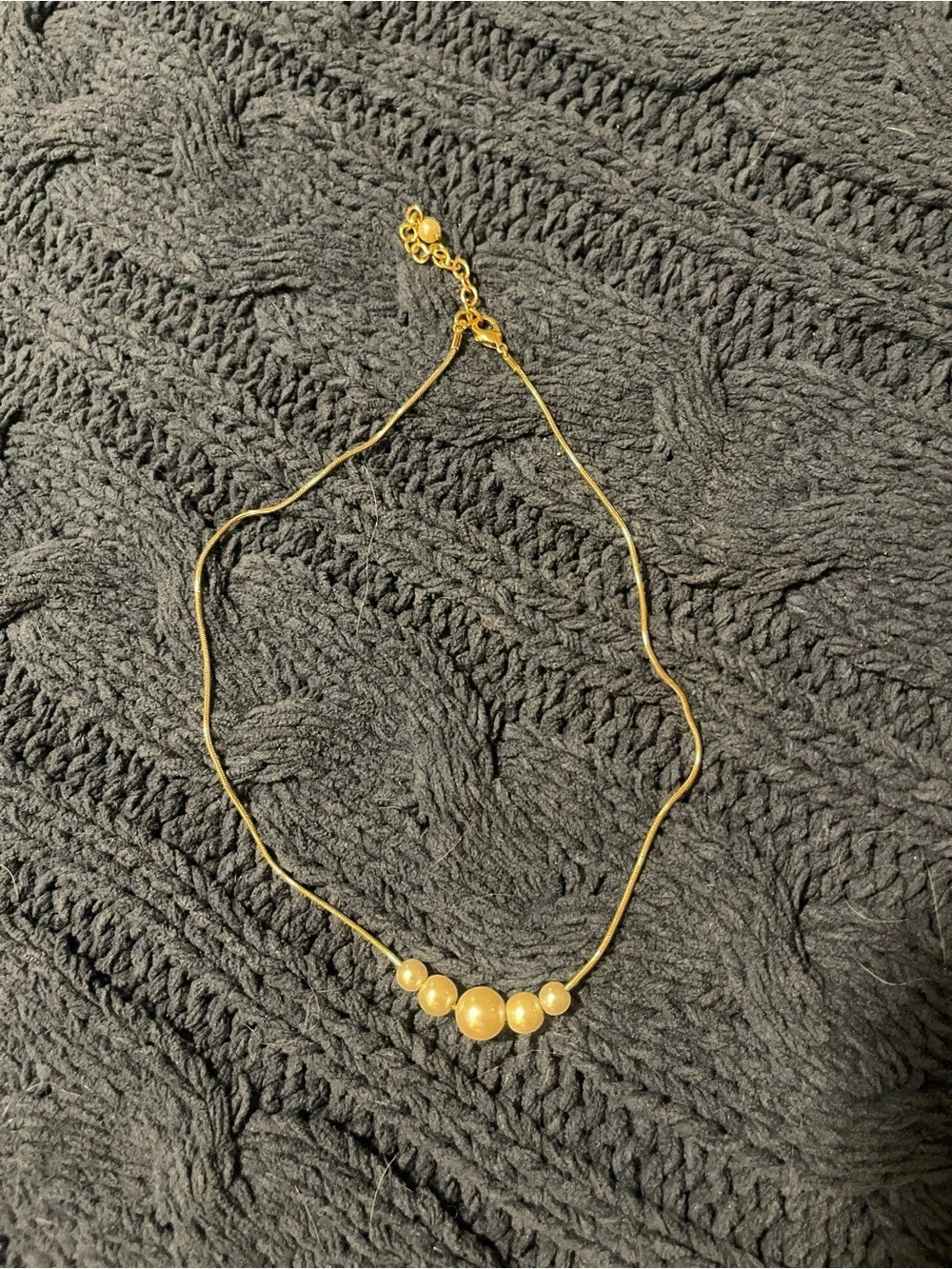 Lemora Dobson Beaded Pendant Necklace in Gold & White